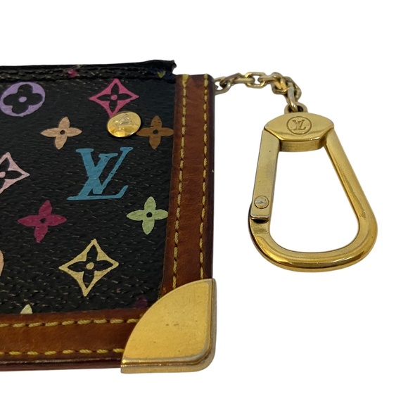 Authentic Louis Vuitton x Murakami Noir Multicolore Key Cles Holder Pouch- Y2K - Picture 7 of 16